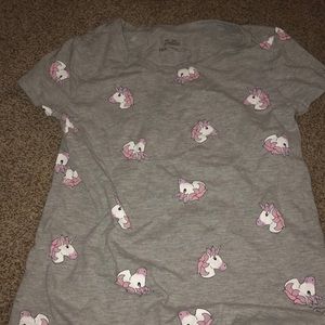 Justice shirtsleeve unicorn top
